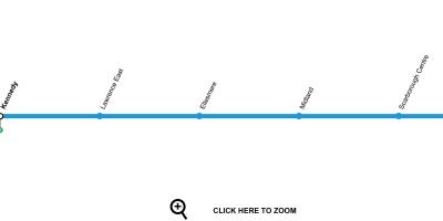 Térkép Toronto metró 3-as vonal Scarborough RT