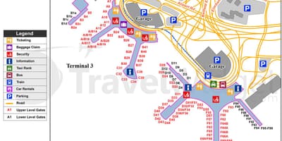 Térkép Toronto-Pearson nemzetközi repülőtér