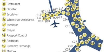 Térkép Toronto-Pearson repülőtéri terminál 3