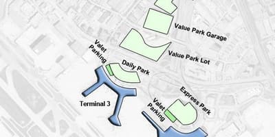 Térkép Toronto airport Pearson parkoló