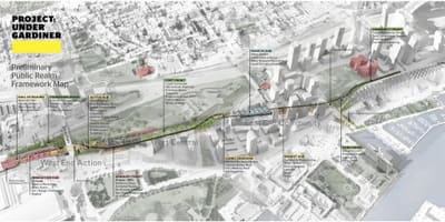 Térkép Toronto projekt keretében gardiner