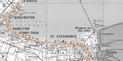 Térkép Toronto QEW Erzsébet Királyné Út