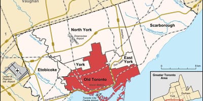 Térkép Toronto terület