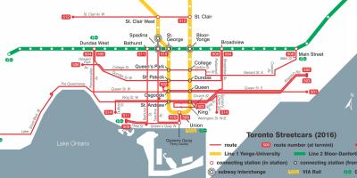Térkép Toronto villamos rendszer