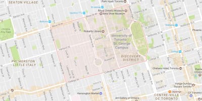 Térkép University, Toronto