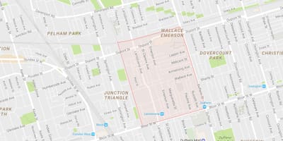 Térkép Wallace Emerson környéken Toronto