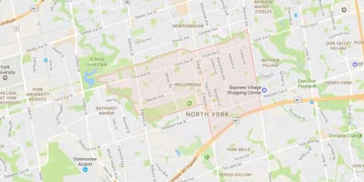 Térkép Willowdale környéken Toronto