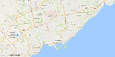 Térkép Willowdale kerületi Toronto