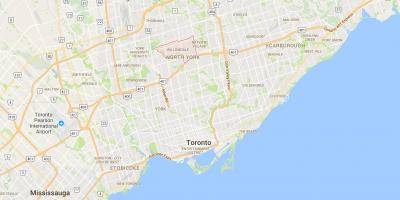 Térkép Willowdale kerületi Toronto
