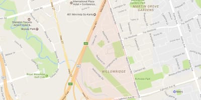 Térkép Willowridge környéken Toronto