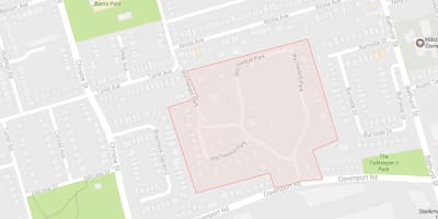 Térkép Wychwood Park szomszédságában, Toronto