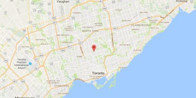 Térkép Yonge, Eglinton kerületi Toronto