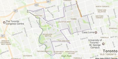 Térkép York, Toronto, Kanada