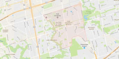 Térkép York-i Egyetem Heights környéken Toronto