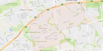 Térkép York Malmok szomszédságában Toronto