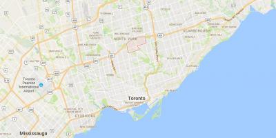 Térkép York Mills kerületi Toronto