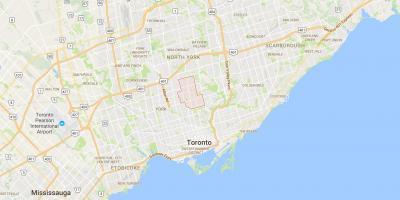 Térkép Északi kerületi Toronto