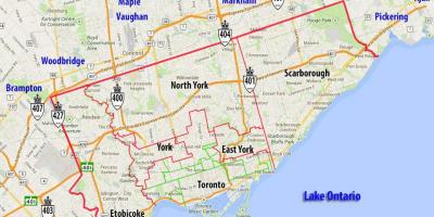 Térkép önkormányzatok Toronto